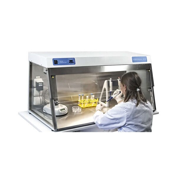 UV cabinet/PCR workstation, in use